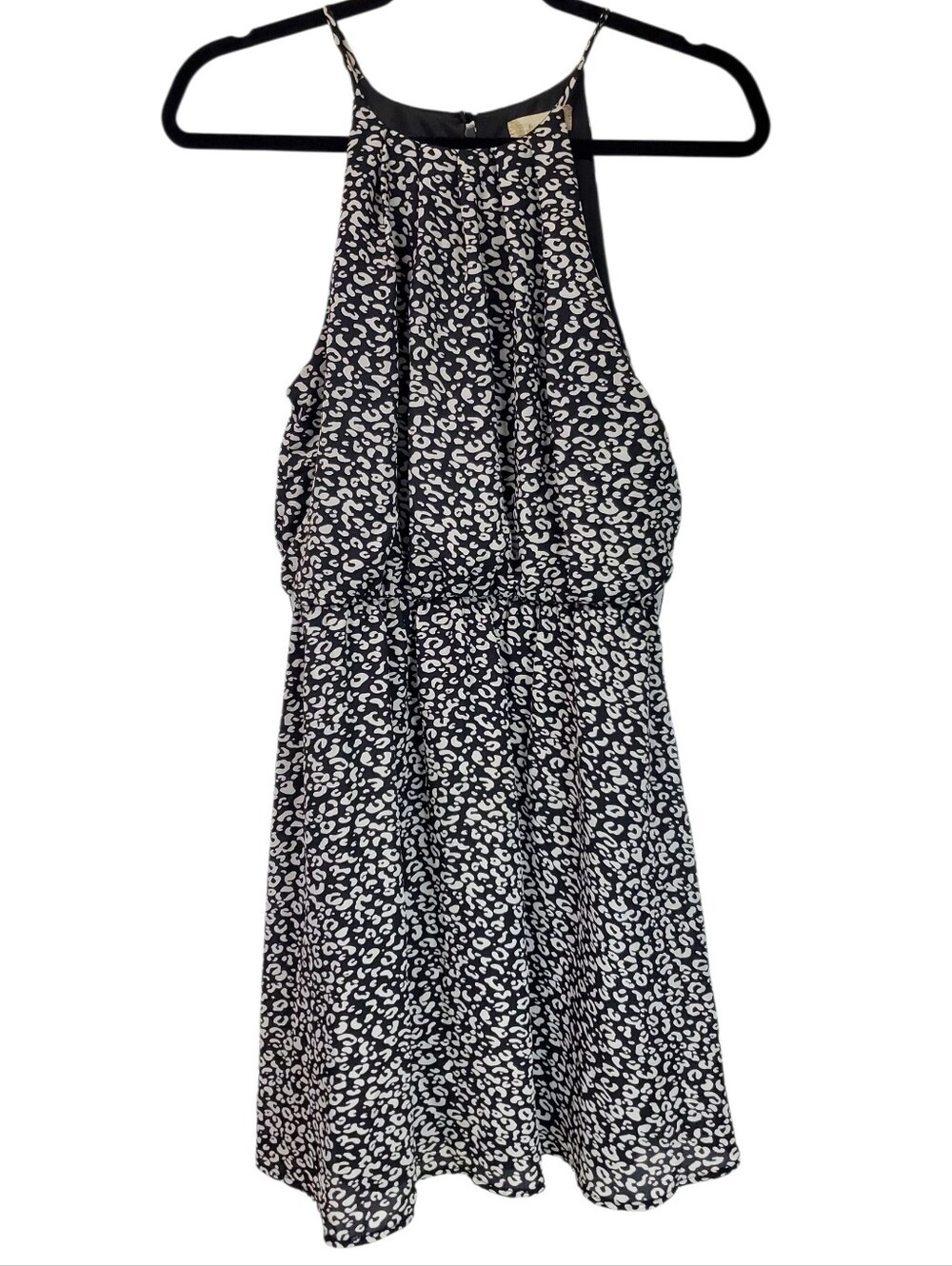 Office Siren Cheetah Print Dress Business Casual 8 Black White Altar'd State